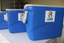 O Programa Leite das Crianças, do Governo do Estado, recebeu 700 caixas térmicas e 176 freezers para os pontos de distribuição e redistribuição. Os equipamentos estão sendo transportados ao longo desta semana para os núcleos regionais da Secretaria de Estado da Agricultura e do Abastecimento, que encaminharão aos municípios conforme a necessidade de cada um.  -  Curitiba, 13/02/2020  -  Foto: Gisele Barão/SEAB