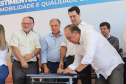 O governador Carlos Massa Ratinho inaugura a Escola Municipal Ana Zorning e confirma recursos para pavimentação, em Rio Negro, região sudeste do Paraná. Presentes no evento: prefeito de Rio Negro, Milton José Paizani; secretário de Desenvolvimento Urbano, João Carlos Ortega; secretário de Educação e do Esporte, Renato Feder; de Agricultura e Abastecimento, Norberto Ortigara; entre outros.Rio Negro, 13-02-20.Foto: Arnaldo Alves / AEN.
