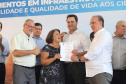 O governador Carlos Massa Ratinho inaugura a Escola Municipal Ana Zorning e confirma recursos para pavimentação, em Rio Negro, região sudeste do Paraná. Presentes no evento: prefeito de Rio Negro, Milton José Paizani; secretário de Desenvolvimento Urbano, João Carlos Ortega; secretário de Educação e do Esporte, Renato Feder; de Agricultura e Abastecimento, Norberto Ortigara; entre outros.Rio Negro, 13-02-20.Foto: Arnaldo Alves / AEN.