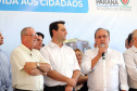 O governador Carlos Massa Ratinho inaugura a Escola Municipal Ana Zorning e confirma recursos para pavimentação, em Rio Negro, região sudeste do Paraná. Presentes no evento: prefeito de Rio Negro, Milton José Paizani; secretário de Desenvolvimento Urbano, João Carlos Ortega; secretário de Educação e do Esporte, Renato Feder; de Agricultura e Abastecimento, Norberto Ortigara; entre outros.Rio Negro, 13-02-20.Foto: Arnaldo Alves / AEN.