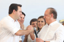 O governador Carlos Massa Ratinho inaugura a Escola Municipal Ana Zorning e confirma recursos para pavimentação, em Rio Negro, região sudeste do Paraná. Presentes no evento: prefeito de Rio Negro, Milton José Paizani; secretário de Desenvolvimento Urbano, João Carlos Ortega; secretário de Educação e do Esporte, Renato Feder; de Agricultura e Abastecimento, Norberto Ortigara; entre outros.Rio Negro, 13-02-20.Foto: Arnaldo Alves / AEN.