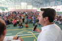 O governador Carlos Massa Ratinho inaugura a Escola Municipal Ana Zorning e confirma recursos para pavimentação, em Rio Negro, região sudeste do Paraná. Presentes no evento: prefeito de Rio Negro, Milton José Paizani; secretário de Desenvolvimento Urbano, João Carlos Ortega; secretário de Educação e do Esporte, Renato Feder; de Agricultura e Abastecimento, Norberto Ortigara; entre outros.Rio Negro, 13-02-20.Foto: Arnaldo Alves / AEN.