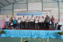 O governador Carlos Massa Ratinho inaugura a Escola Municipal Ana Zorning e confirma recursos para pavimentação, em Rio Negro, região sudeste do Paraná. Presentes no evento: prefeito de Rio Negro, Milton José Paizani; secretário de Desenvolvimento Urbano, João Carlos Ortega; secretário de Educação e do Esporte, Renato Feder; de Agricultura e Abastecimento, Norberto Ortigara; entre outros.Rio Negro, 13-02-20.Foto: Arnaldo Alves / AEN.