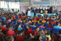 O governador Carlos Massa Ratinho inaugura a Escola Municipal Ana Zorning e confirma recursos para pavimentação, em Rio Negro, região sudeste do Paraná. Presentes no evento: prefeito de Rio Negro, Milton José Paizani; secretário de Desenvolvimento Urbano, João Carlos Ortega; secretário de Educação e do Esporte, Renato Feder; de Agricultura e Abastecimento, Norberto Ortigara; entre outros.Rio Negro, 13-02-20.Foto: Arnaldo Alves / AEN.