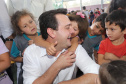 O governador Carlos Massa Ratinho inaugura a Escola Municipal Ana Zorning e confirma recursos para pavimentação, em Rio Negro, região sudeste do Paraná. Presentes no evento: prefeito de Rio Negro, Milton José Paizani; secretário de Desenvolvimento Urbano, João Carlos Ortega; secretário de Educação e do Esporte, Renato Feder; de Agricultura e Abastecimento, Norberto Ortigara; entre outros.Rio Negro, 13-02-20.Foto: Arnaldo Alves / AEN.