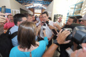 O governador Carlos Massa Ratinho inaugura a Escola Municipal Ana Zorning e confirma recursos para pavimentação, em Rio Negro, região sudeste do Paraná. Presentes no evento: prefeito de Rio Negro, Milton José Paizani; secretário de Desenvolvimento Urbano, João Carlos Ortega; secretário de Educação e do Esporte, Renato Feder; de Agricultura e Abastecimento, Norberto Ortigara; entre outros.Rio Negro, 13-02-20.Foto: Arnaldo Alves / AEN.