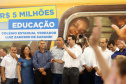Cerca de 1.100 estudantes do Ensino Fundamental e Ensino Médio, de Sarandi, Noroeste do Paraná, são beneficiados com a nova estrutura da Escola Estadual Vereador Luiz Zanchim, inaugurada nesta sexta-feira (14), pelo governador Carlos Massa Ratinho Junior.  -  Sarandi, 14/02/2020  -  Foto: Jaelson Lucas/AEN