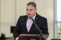 O Presidente do Tribunal de Justiça do Paraná (TJPR), Desembargador Adalberto Jorge Xisto Pereira  discursa na solenidade de pagamento de precatórios preferenciais a credores que participaram das rodadas de negociação promovidas pelo TJPR no ano passado.   Curitiba, 04/02/2020 - Foto: Geraldo Bubniak/AEN