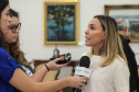 Dra Leticia Ferreira da Silva, Procuradora-Geral do Estado em entrevista na solenidade de pagamento de precatórios preferenciais a credores que participaram das rodadas de negociação promovidas pelo TJPR no ano passado.   Curitiba, 04/02/2020 - Foto: Geraldo Bubniak/AEN