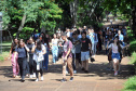 O Campus Universitário volta a ficar movimentado nesta segunda-feira (2) com o início do ano letivo 2020. Pelo Calçadão e Centros de Estudos, veteranos receberam os cerca de 3 mil ingressantes, com programação repleta de atividades preparadas para a Semana de Recepção. Cerca de 14 mil alunos de graduação voltam às aulas, durante três períodos - matutino, vespertino e noturno. Foto:UEL