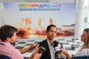 O Governador Carlos Massa Ratinho Junior acompanha nesta quarta-feira (4), o balanço das ações e dos atendimentos feitos durante a temporada Verão Maior 2019/2020, no Litoral e no Interior do Estado. Acompanhado do o secretário da Segurança Pública, Romulo Marinho, coordenador do Verão Maior.   Curitiba, 04/03/2020 - Foto: Geraldo Bubniak/AEN