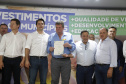 O governador Carlos Massa Ratinho Junior em reunião com prefeitos da AMSULPAR e visita as obras da ponte José Richa
Foto Gilson Abreu/Aen
