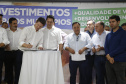 O governador Carlos Massa Ratinho Junior em reunião com prefeitos da AMSULPAR e visita as obras da ponte José Richa
Foto Gilson Abreu/Aen
