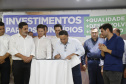 O governador Carlos Massa Ratinho Junior em reunião com prefeitos da AMSULPAR e visita as obras da ponte José Richa
Foto Gilson Abreu/Aen
