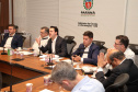 O governador Carlos Massa Ratinho Junior participou nesta quarta-feira (8) de uma videoconferência com presidentes de entidades sindicais estaduais e nacionais. O encontro serviu para estreitar o diálogo com as lideranças dos trabalhadores e teve como objetivo primordial a defesa dos empregos diante dos reflexos econômicos gerados pela pandemia do novo coronavírus. Foto: Ari Dias/AEN