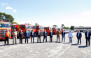 O governador Carlos Massa Ratinho Junior entregou nesta quarta-feira (22) novas viaturas, equipamentos de combate a incêndios florestais e aparelhos de atendimento a emergências derivadas da manipulação de produtos perigosos como forma de reforçar a estrutura de segurança pública do Paraná.