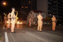 Curitiba, 30 de Abril de 2020. Banda da PMPR faz live pelas ruas da cidade - Soldado Ismael Ponchio.
