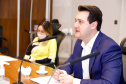O governador Carlos Massa Ratinho Junior participou nesta quarta-feira (20) de uma videoconferência com o ministro do Desenvolvimento Regional, Rogério Marinho, e defendeu uma mudança no percentual de seguro-garantia (performance bond) para contratação de obras públicas. A matéria que estabelece este marco regulatório tramita no Senado Federal.