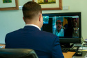 A experiência paranaense no enfrentamento à pandemia da Covid-19, com especial destaque para o uso de plataformas digitais, foi apresenta nesta quinta-feira (28) pelo chefe da Casa Civil Guto Silva no fórum virtual Ibero-Americano “As ações dos governos para o enfrentamento da Covid-19 nas plataformas digitais”.Foto: Guilherme Flores/Casa Civil