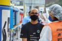 de proteção e prevenção aos profissionais que cortam as rodovias do Paraná garantindo o abastecimento das famílias, inclusive durante a pandemia de coronavírus.  
Foto: José Fernando Ogura/AEN