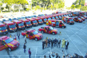 O Governo do Estado reforçou a estrutura do Corpo de Bombeiros do Paraná com a aquisição de 34 novos veículos e seis aparelhos desencarceradores. 
A entrega dos equipamentos foi feita nesta quarta-feira (24) pelo governador Carlos Massa Ratinho Junior em cerimônia simbólica no Palácio Iguaçu. 