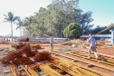 Do alto, o grande receptor circular em construção pela Companhia de Saneamento do Paraná (Sanepar) chama atenção. Ele é peça-chave na ampliação da Estação de Tratamento de Esgoto (ETE) Norte, em Londrina, na Região Norte do Paraná. Foto Gilson Abreu