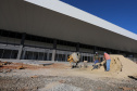 Obras da nova rodoviária de Francisco Beltrao com mais de 6.300 m²,  que contará 12 plataformas para ônibus, além de lojas, guichês, restaurantes, espaço para taxistas e mototaxistas, jardim no centro e salas de espera para os usuários. A construcao do Terminal Rodoviario faz parte do Plano de Apoio ao Desenvolvimento dos Municipios - PAMFoto: Geraldo Bubniak/AEN