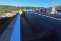 As obras da nova captação de água de Cascavel nas margens do Rio São José, no Distrito de São Salvador, a barragem no rio, as estações de bombeamento e um desarenador, que terá a função de retirar os materiais mais pesados da água, como areia e terra. A nova estrutura ampliará em 25% a capacidade de tratamento de água no município.Foto: Geraldo Bubniak/AEN