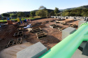 As obras da nova captação de água de Cascavel nas margens do Rio São José, no Distrito de São Salvador, a barragem no rio, as estações de bombeamento e um desarenador, que terá a função de retirar os materiais mais pesados da água, como areia e terra. A nova estrutura ampliará em 25% a capacidade de tratamento de água no município.Foto: Geraldo Bubniak/AEN