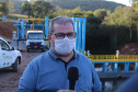 As obras da nova captação de água de Cascavel nas margens do Rio São José, no Distrito de São Salvador, a barragem no rio, as estações de bombeamento e um desarenador, que terá a função de retirar os materiais mais pesados da água, como areia e terra. A nova estrutura ampliará em 25% a capacidade de tratamento de água no município. Entrevista com o gerente regional da Companhia de Saneamento do Paraná (Sanepar), Renato Bueno.Foto: Geraldo Bubniak/AEN
