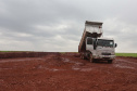 Obras do contorno viário de Palotina que terá extensão de cerca de 16 km e está sendo construído para desviar o trânsito de caminhões do centro da cidade.Foto: Geraldo Bubniak/AEN