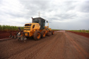 Obras do contorno viário de Palotina que terá extensão de cerca de 16 km e está sendo construído para desviar o trânsito de caminhões do centro da cidade.Foto: Geraldo Bubniak/AEN
