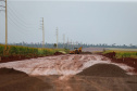 Obras do contorno viário de Palotina que terá extensão de cerca de 16 km e está sendo construído para desviar o trânsito de caminhões do centro da cidade.Foto: Geraldo Bubniak/AEN
