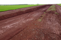 Obras do contorno viário de Palotina que terá extensão de cerca de 16 km e está sendo construído para desviar o trânsito de caminhões do centro da cidade.Foto: Geraldo Bubniak/AEN