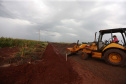 Obras do contorno viário de Palotina que terá extensão de cerca de 16 km e está sendo construído para desviar o trânsito de caminhões do centro da cidade.Foto: Geraldo Bubniak/AEN