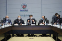 Governador Carlos Massa Ratinho Junior, recebe o ministro interino Eduardo Pazuello.