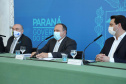 Governador Carlos Massa Ratinho Junior, recebe o ministro interino Eduardo Pazuello.