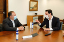 Governador Carlos Massa Ratinho Junior, recebe o ministro interino Eduardo Pazuello.