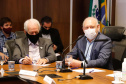 Governador Carlos Massa Ratinho Junior, recebe o ministro interino Eduardo Pazuello.