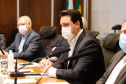 Governador Carlos Massa Ratinho Junior, recebe o ministro interino Eduardo Pazuello.