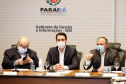 Governador Carlos Massa Ratinho Junior, recebe o ministro interino Eduardo Pazuello.