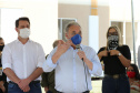 O Governador Carlos Massa Ratinho Junior vistoria  nesta terca-feira (11/08), 416 unidade habitacionais no Loteamento Sao Geronimo em Campo Largo. Prefeito Marcelo Puppi em discurso. Campo Largo, 11/08/2020 - Foto: Geraldo Bubniak/AEN