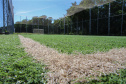 Meu Campinho em Maringa. O espaço tem um campo de futebol de grama sintética, playground com piso emborrachado e com iluminação, bicicletários, bebedouro, mesas de jogos, floreiras e lixeiras -  04/08/2020 -  Foto: Geraldo Bubniak/AEN