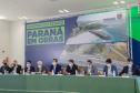 O governador Carlos Massa Ratinho Junior anunciou nesta quarta-feira (16) um programa de obras de infraestrutura que soma R$ 4 bilhões. Os projetos envolvem melhorias e modernização de rodovias, estradas rurais em todas as regiões do Paraná, além de um grande investimento no Litoral do Estado e na segurança pública.Foto Gilson Abreu/AEN