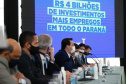 O governador Carlos Massa Ratinho Junior anunciou nesta quarta-feira (16) um programa de obras de infraestrutura que soma R$ 4 bilhões. Os projetos envolvem melhorias e modernização de rodovias, estradas rurais em todas as regiões do Paraná, além de um grande investimento no Litoral do Estado e na segurança pública.Foto Gilson Abreu/AEN