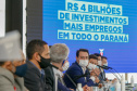 O governador Carlos Massa Ratinho Junior anunciou nesta quarta-feira (16) um programa de obras de infraestrutura que soma R$ 4 bilhões. Os projetos envolvem melhorias e modernização de rodovias, estradas rurais em todas as regiões do Paraná, além de um grande investimento no Litoral do Estado e na segurança pública.Foto Gilson Abreu/AEN