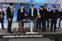 O governador Carlos Massa Ratinho Júnior inaugura nesta terça-feira (22), o novo berço 201, no Porto de Paranaguá. Com investimentos de R$ 201,7 milhões, a ampliação do cais vai aumentar em 140% a capacidade atual de movimentação e autoriza a contratação do projeto para obras de derrocamento submarino do maciço rochoso conhecido como Palanganas. A remoção permitirá o aprofundamento do canal de acesso ao porto em até 14,60 metros. Paranagua, 22/09/2020 - Foto: Geraldo Bubniak/AEN