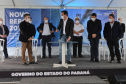O governador Carlos Massa Ratinho Júnior inaugura nesta terça-feira (22), o novo berço 201, no Porto de Paranaguá. Com investimentos de R$ 201,7 milhões, a ampliação do cais vai aumentar em 140% a capacidade atual de movimentação e autoriza a contratação do projeto para obras de derrocamento submarino do maciço rochoso conhecido como Palanganas. A remoção permitirá o aprofundamento do canal de acesso ao porto em até 14,60 metros. Paranagua, 22/09/2020 - Foto: Geraldo Bubniak/AEN