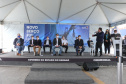 O governador Carlos Massa Ratinho Júnior inaugura nesta terça-feira (22), o novo berço 201, no Porto de Paranaguá. Com investimentos de R$ 201,7 milhões, a ampliação do cais vai aumentar em 140% a capacidade atual de movimentação e autoriza a contratação do projeto para obras de derrocamento submarino do maciço rochoso conhecido como Palanganas. A remoção permitirá o aprofundamento do canal de acesso ao porto em até 14,60 metros. Paranagua, 22/09/2020 - Foto: Geraldo Bubniak/AEN