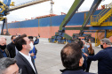 O governador Carlos Massa Ratinho Junior inaugurou nesta terça-feira (21) a obra de ampliação do cais do Porto de Paranaguá, no Litoral do Estado. O berço 201 foi modernizado e o cais de atracação foi prolongado em 100 metros. Os investimentos da empresa pública Portos do Paraná somam R$ 201,7 milhões e vão aumentar em 140% a capacidade atual de movimentação de cargas.